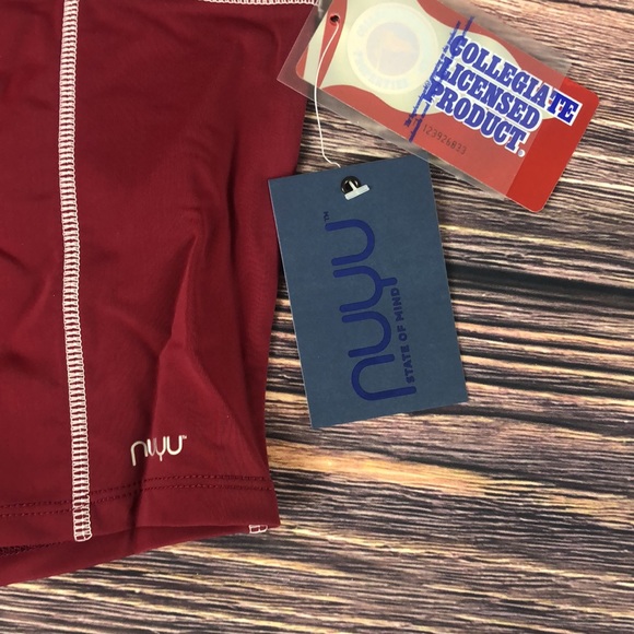 NUYU MS Mississippi State University Bulldogs Womens Tight Running Yoga Shorts - Picture 3 of 4